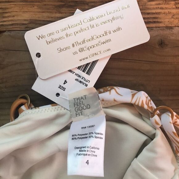 NWT L*SPACE Little High Jump One Piece Swimsuit -4 - Picture 8 of 9